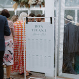 Bon Vivant Seating Chart