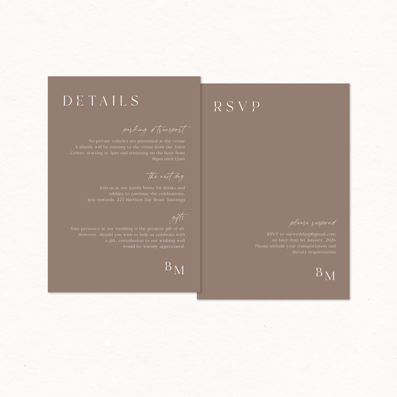 Bethany Details & RSVP Card