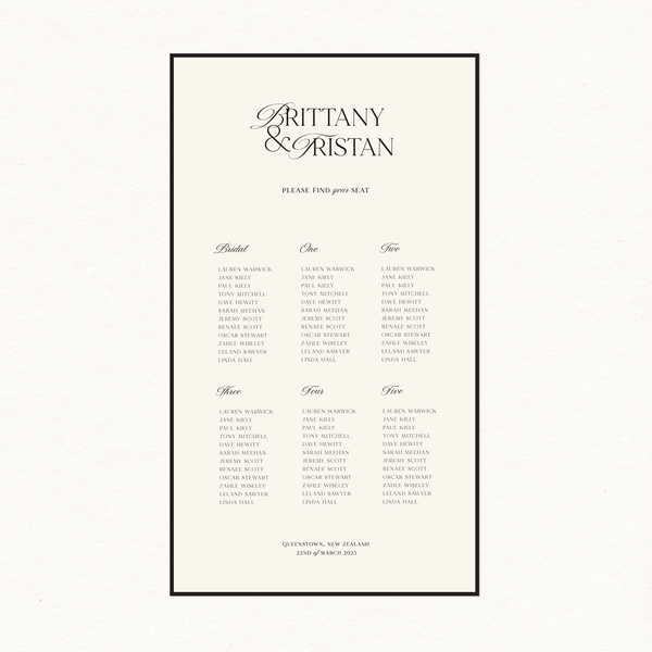 Brittany Seating Chart