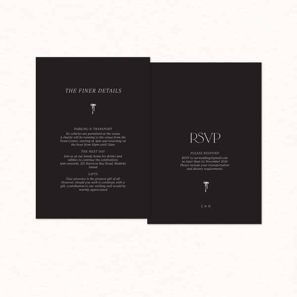 Celine Details & RSVP Card