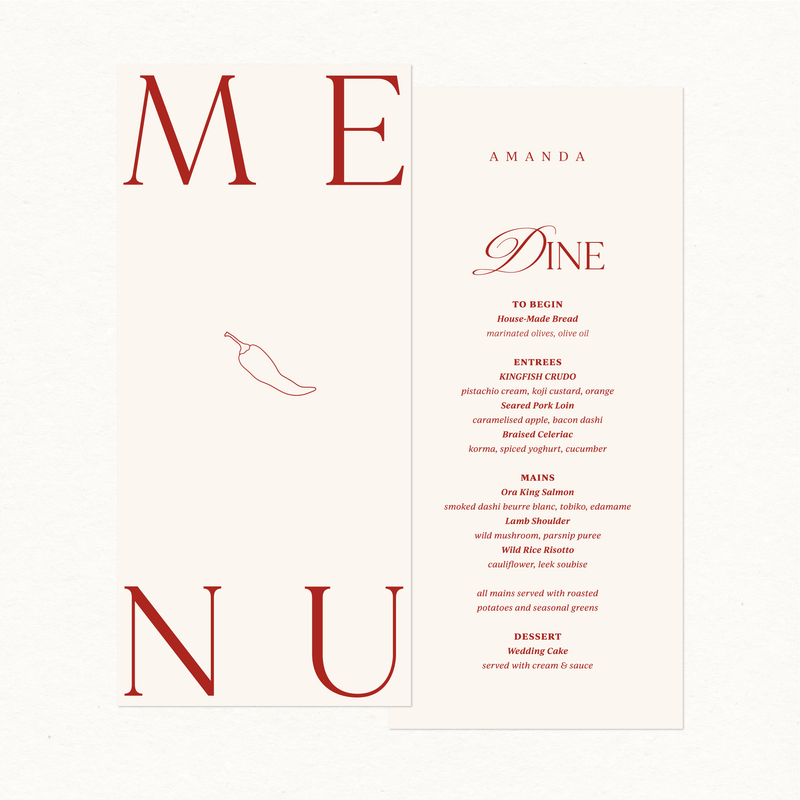 Chilli Menu