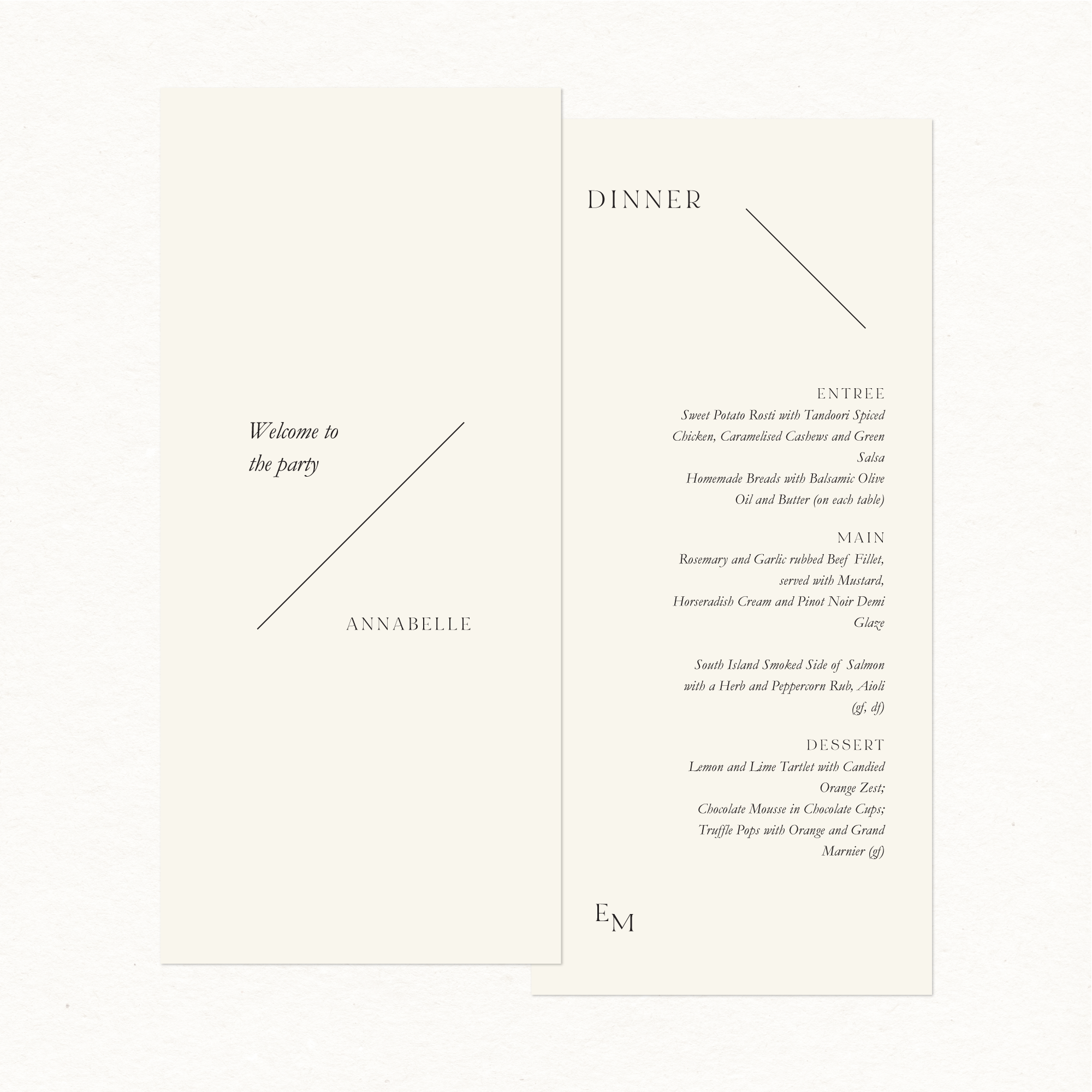 Ella Menu – Paper Darling