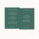 Fern Details & RSVP Card