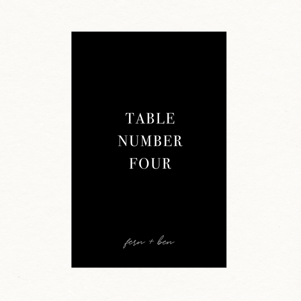 Fern Table Number