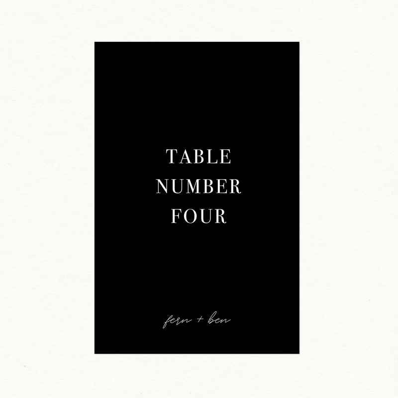 Fern Table Number