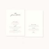 Olive Details & RSVP Card