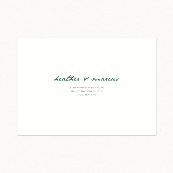 Olive Printed Envelope - Invitation Size