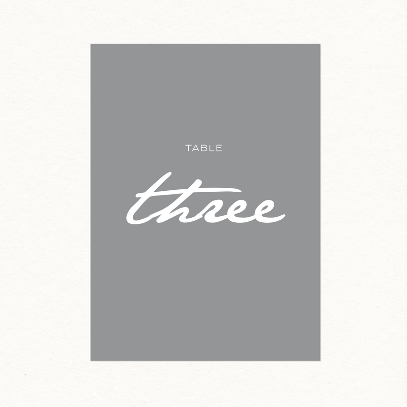 Olive Table Number