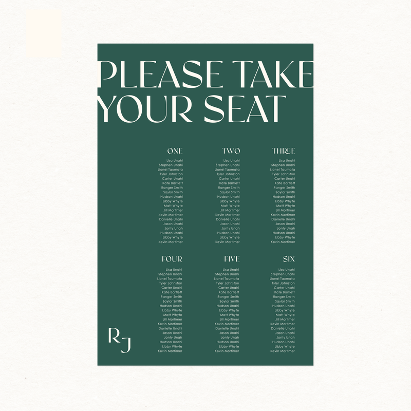 Rose Seating Chart Paper Darling