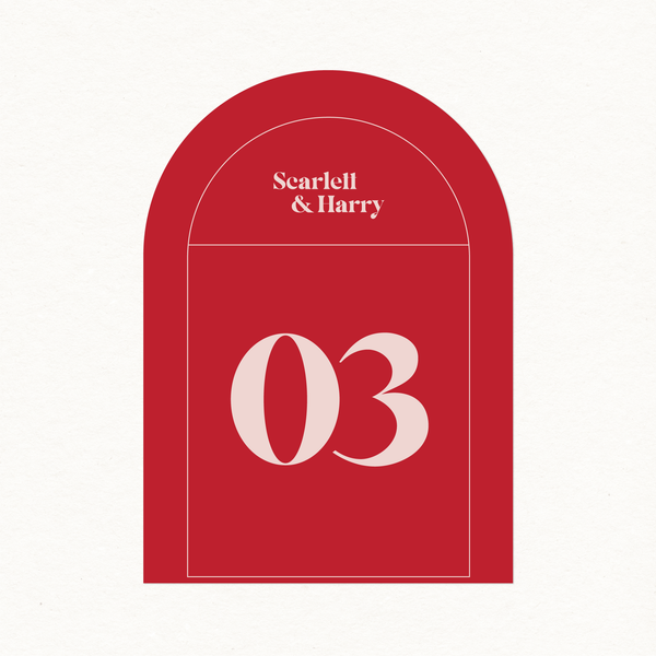 Scarlett Table Number