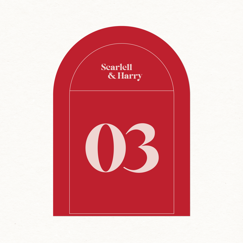 Scarlett Table Number